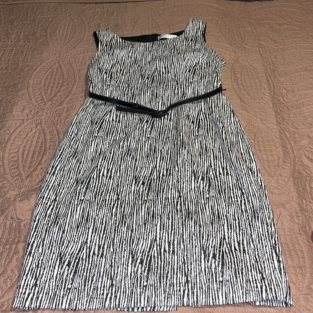 Kasper Black and White Shift Dress - Barely Worn!